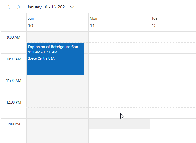 Copy and paste events in the Blazor Scheduler component