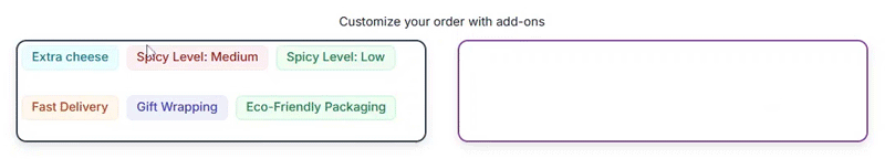 Drag and drop feature in Chips component