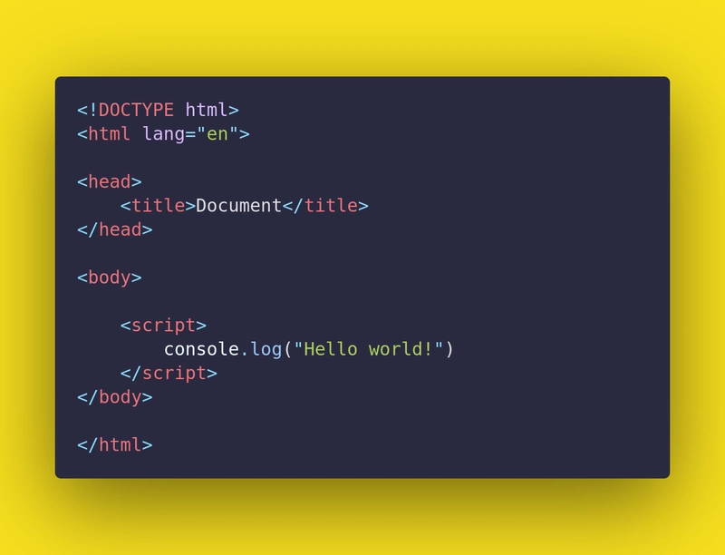 Html javascript tag online